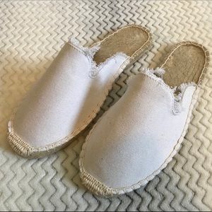 white slip on espadrilles